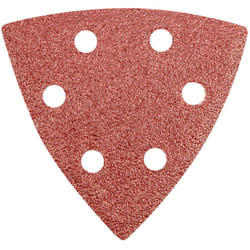 Papier abrasif Delta Velcro 93 x 93 mm K 60, 5 pièces, avec trous