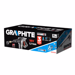 Graphite 58G083 Nettoyeur haute pression Compact Batterie 170 l/h Gris
