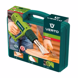 Verto 51G519 pistolet thermique Pistolet d’air chaud 500 l/min 550 °C 2000 W Vert