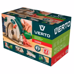 Verto 52G684 scie circulaire portative 18,5 cm Vert, Métallique, Rouge 5500 tr/min - Vue supplémentaire 2
