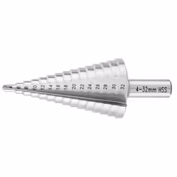 Foret étagé - GRAPHITE - 57H740 - Acier rapide - 4-32 mm - Perçage précis