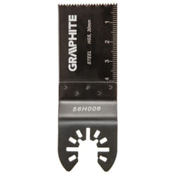 Lame me'tallique 30 mm en acier accessoire pour outil multifonction sous blister - Graphite