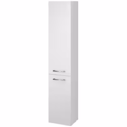 Armoire haute suspendue couleur : blanc brillant dimension : 1500 x 300 x 250 mm matériau panneaux d'aggloméré avec poignées ...