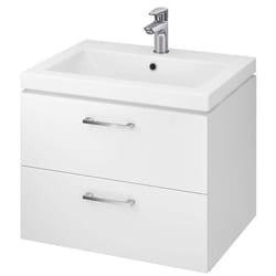 Cersanit - Lara - Meuble avec lavabo, 45x59x45 cm, 2 tiroirs, blanc S801-147-DSM