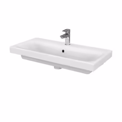 Lavabo céramique Moduo Slim 80 couleur : blanc matériau : céramique sanitaire dimension : 800 x 380 x 170 mm installation dan ...