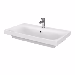 Lavabo céramique Moduo 80 couleur : blanc matériau : céramique sanitaire dimension : 800 x 450 x 175 mm installation dans un  ...