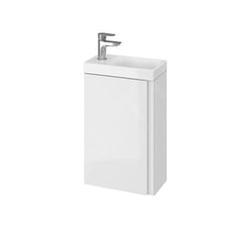 Cersanit - Moduo - Meuble avec lavabo, 59x39x22 cm, 1 porte, charnières g/d, blanc S801-218-DSM