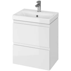 Moduo - Meuble avec lavabo, 57x50x35 cm, 2 tiroirs, blanc S801-229-DSM - Cersanit