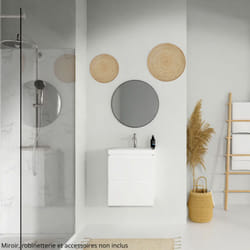 Moduo - Meuble avec lavabo, 57x49x40 cm, 2 tiroirs, blanc S801-230-DSM - Cersanit