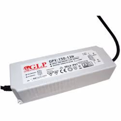 Alimentation DC12V étanche IP67 GLP. Puissance maximale 150W - 12.5A. Idéale pour l'alimentation de ruban à LED 12V DC. Tensi ...