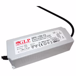 Alimentation DC12V étanche IP67 GLP. Puissance maximale 120W - 10A. Idéale pour l'alimentation de ruban à LED 12V DC. Tension ...