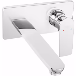 ALGEO SQUARE - ROBINET MITIGEUR ENCASTRABLE BEC DE 22 CM POUR VASQUE ET LAVABO. Ce mitigeur de vasque / lavabo existe en 2 ta ...