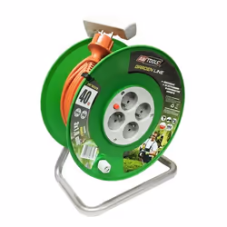 Rallonge électrique - Awtools - AW70214 - 30m - 4 prises - Couleur orange