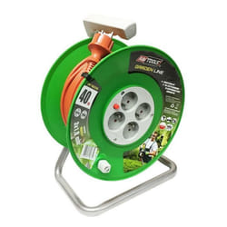 Rallonge électrique - Awtools - AW70214 - 30m - 4 prises - Couleur orange