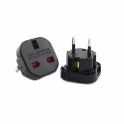Maclean MCE72, Type C (Europlug), Type G (Royaume-Uni), 240 V, 16 A, Noir
