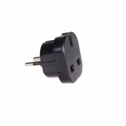 Maclean MCE72 adaptateur prise d'alimentation Type C (Europlug) Type G (Royaume-Uni) Noir