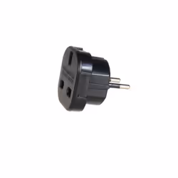 Maclean MCE72 adaptateur prise d'alimentation Type C (Europlug) Type G (Royaume-Uni) Noir