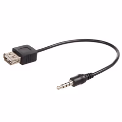 Maclean MCTV-693, 3,5mm, Mâle, USB Type-A, Femelle, 0,23 m, Noir