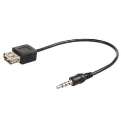 Maclean MCTV-693 câble audio 0,23 m 3,5mm USB Type-A Noir