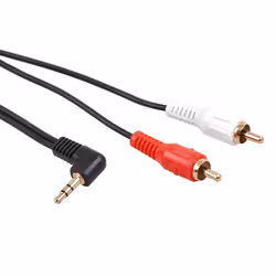 Câble Audio - Mctv - 825 - Jack 3.5 mm Coudé - 2 RCA - 3 m