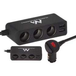Maclean MCE117 chargeur d'appareils mobiles Smartphone, Tablette Noir Allume-cigare Auto
