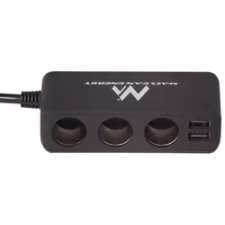 Maclean MCE117 chargeur d'appareils mobiles Smartphone, Tablette Noir Allume-cigare Auto