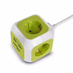 Bloc multiprise - GreenBlue - GB118G - 4 prises - 2 ports USB - 14m câble