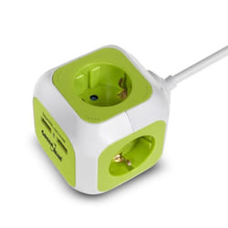 Bloc multiprise - GreenBlue - GB118G - 4 prises - 2 ports USB - 14m câble