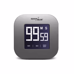 Greenblue 46005, Minuteur numérique de cuisine, Argent, 5999 min, Magnétique, CE, CR2032
