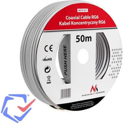 Câble coaxial satellite 1.0CCS RG6 50M Maclean MCTV-571