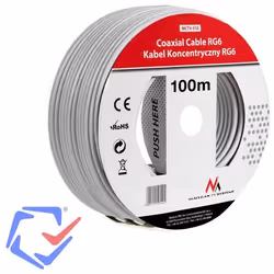 Câble coaxial satellite 1.0CCS RG6 100M Maclean MCTV-572