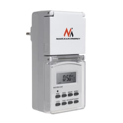Minuterie numérique extérieure prise F schuko 10 programmes Maclean Energy MCE08G