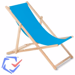GREENBLUE Fauteuil de plage pliant en hetre bleu classique jardin piscine voyager
