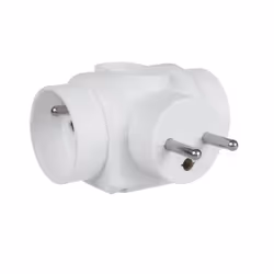 Maclean MCE213 adaptateur prise d'alimentation Type E (FR) Type F Blanc