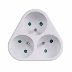 Maclean MCE214, Type E (FR), Type F, 230 V, 50 Hz, 16 A, Blanc