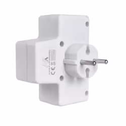 Maclean MCE217 adaptateur prise d'alimentation Type E (FR) Blanc