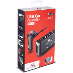 Maclean MCE218 chargeur d'appareils mobiles Smartphone, Tablette Noir Allume-cigare Charge rapide Auto - Vue supplémentaire 4