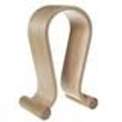 Support pour casque bois couleur claire (chêne) design moderne Maclean MC-815W