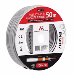 Maclean MCTV-471, 50 m, RG-6/U, Blanc