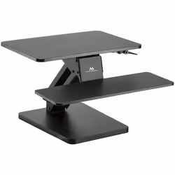 Poste de travail assis-debout Fixation de bureau pour clavier et moniteur ou ordinateur portable vérin à gaz