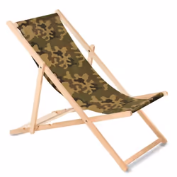 Chaise longue Transat camouflage vert