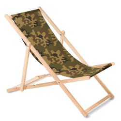 Chaise longue Transat camouflage vert