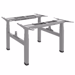 Bureau électrique double Ergo Office ER-404G hauteur réglable max 128cm max 125kg x2 châssis sans plateau gris