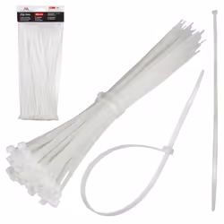 Serre-câbles - Maclean - MCTV-463 - Blanc - Nylon 66 - 250mm - Lot de 100