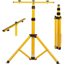 Trépied double pour projecteurs Maclean MCE583 - Jaune - Charge maximale 10 kg