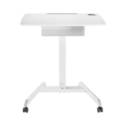 Table dordinateur portable à hauteur réglable avec roulettes et un tiroir Bureau assis-debout Réglable en hauteur jusquà 113cm