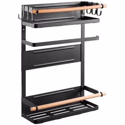 Etagère magnétique - Maclean - MC-910 - Noir - 12kg max - Design contemporain