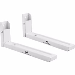 Support universel pour micro-ondes - MACLEAN - Bras télescopiques - Charge jusquà 30kg - Blanc