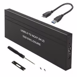 Maclean MCE582, Enceinte ssd, M.2, SATA, 5 Gbit/s, Connectivité USB, Noir