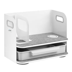 Organiseur de bureau avec tiroir et chargeur sans fil Ergo Office blanc max. 10kg ER-441